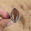Натуральный Махагоновый Обсидиан Драгоценный Камень Мульти Камень Винтажное Кольцо Размер 9 Серебро 925 пробы