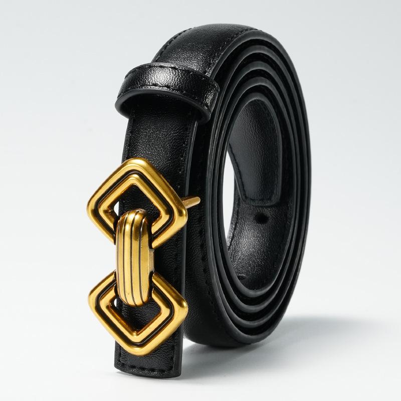 Ремни для женских платьев Стильные и тонкие ремни Универсальные юбки нового стиля Женские ремни с гладкой пряжкой