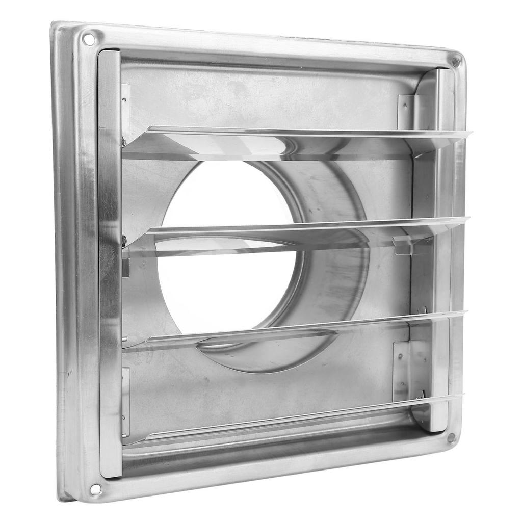 Dryer Vent Cover 4 Inch Square 304 Stainless Steel Exterior Wall Vent Cover with Nylon Mesh To Keep