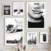 Paris City Towel Love Kiss Girl Black White Living Room Decoration Posters And Prints Wall Art Canvas Painting Wall Pictures