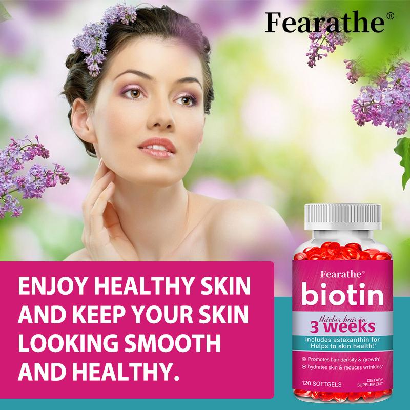 Biotin, astaxanthin Complex 120 Softgels Dietary Supplement