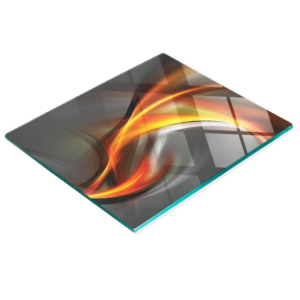 Decorative Glass Chopping and Serving Board Abstract Wave 60x52 cm