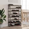 VidaXL Wine Rack for 56 Bottles Grey Wood Solid Pine 373382