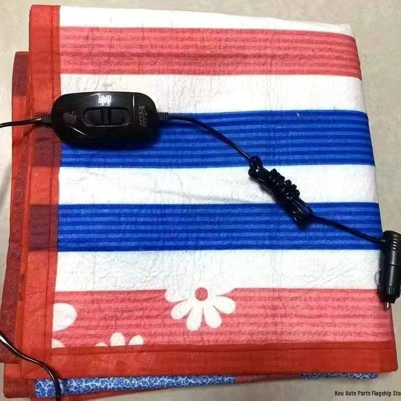 Одеяло-спальник с подогревом 24 В для грузовика с адаптером для прикуривателя