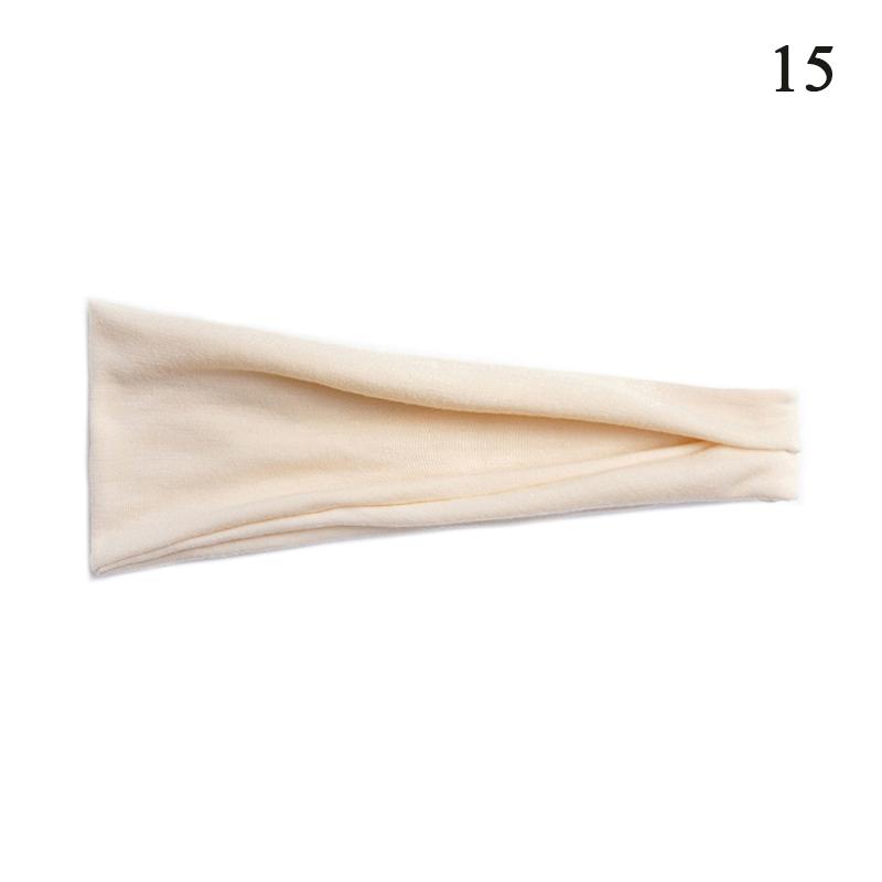 1 шт. Женская повязка на голову Тюрбан Однотонная Эластичные резинки для волос Повязка для волос для йоги Модная повязка для макияжа Обруч для волос Аксессуары для волос