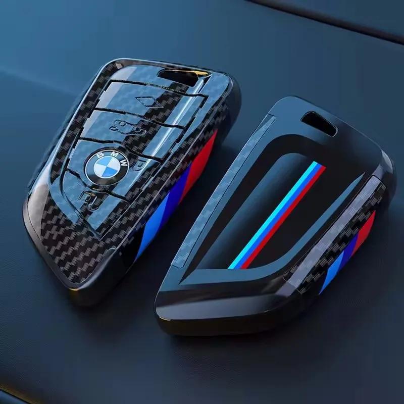 Carbon Sporty ABS Car Key Cover Case Holder Shell Bag For BMW Performance E46 E90 E60 F20 X1 F10 F30 X3 E70 Keychain Accessories QU3