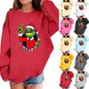 Children's Fashionable Casual Long-sleeved Loose Christmas Print Pullover Hooded Sweatshirt