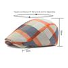 Thin Flat Caps Button Adjustable Newsboy Caps Classic Plaid Berets  for Men Women