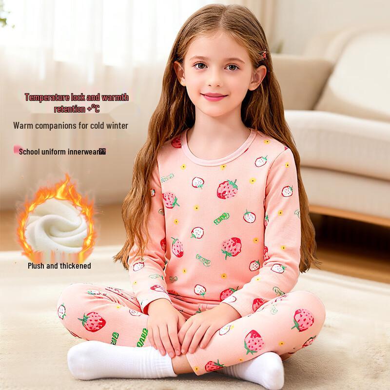 DEESHA Girls' Thickened Thermal Underwear Set