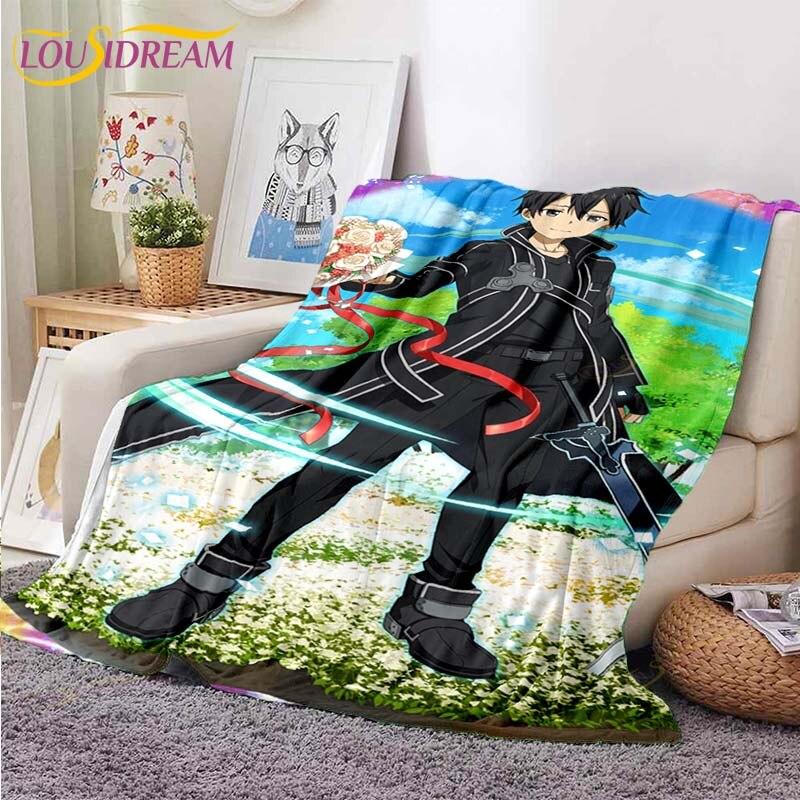 Одеяло Asuna Sword Art Online, одеяло для дивана-кровати, супер мягкое теплое одеяло, флисовое одеяло