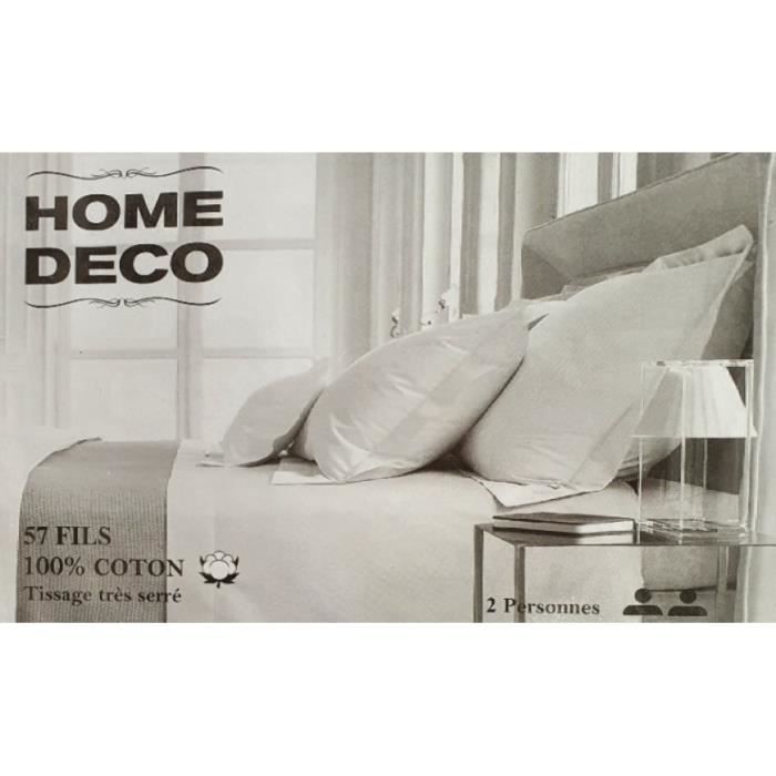 Flat Sheet - WHITE - 240 X 300 Cm - 100% Cotton - Washable - OEKO-TEX