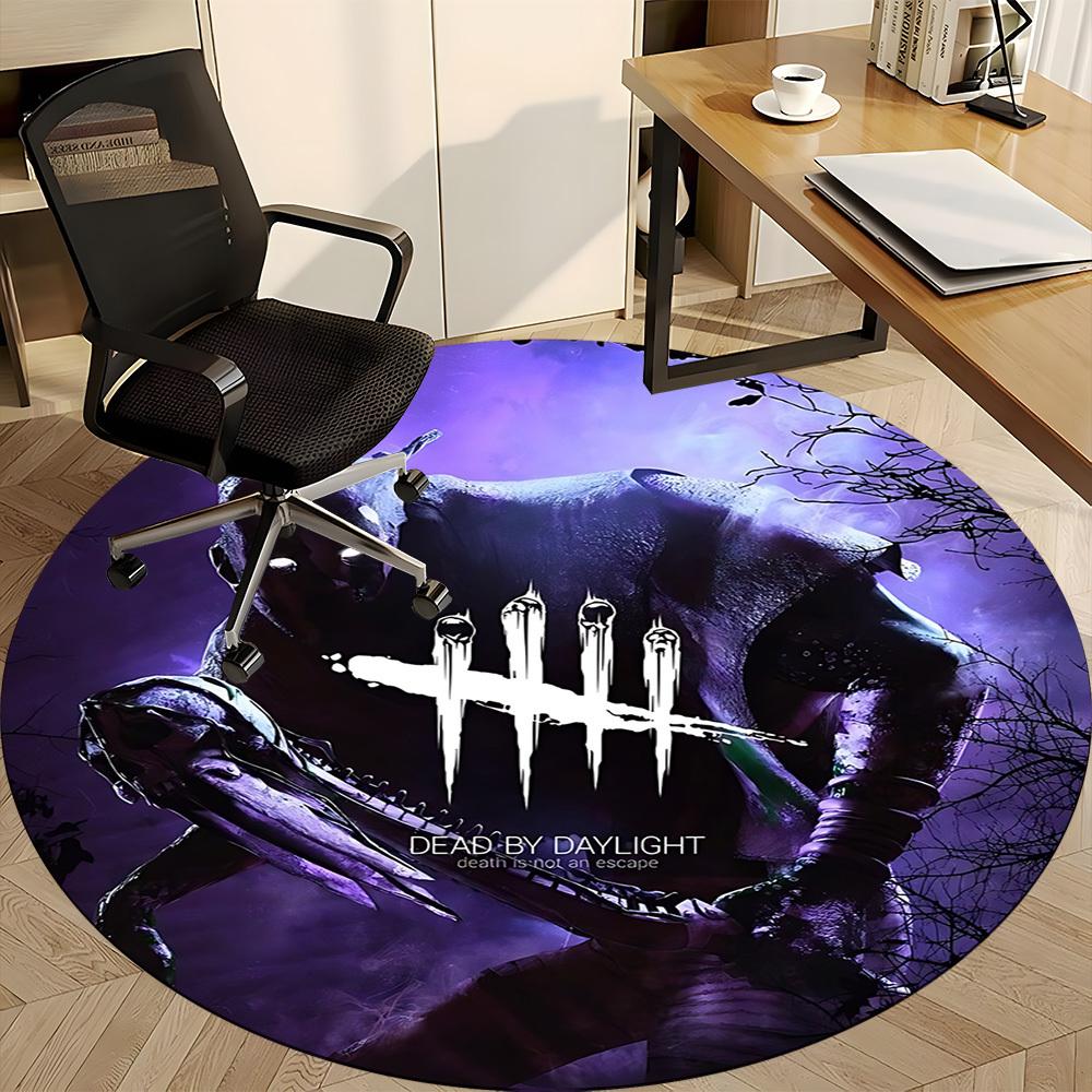 1 шт. Круглый ковер Dead by Daylight для офиса, комнатный коврик, подходящий для офиса, под офисные стулья, спальни, гостиной, домашнего декора, декора комнаты