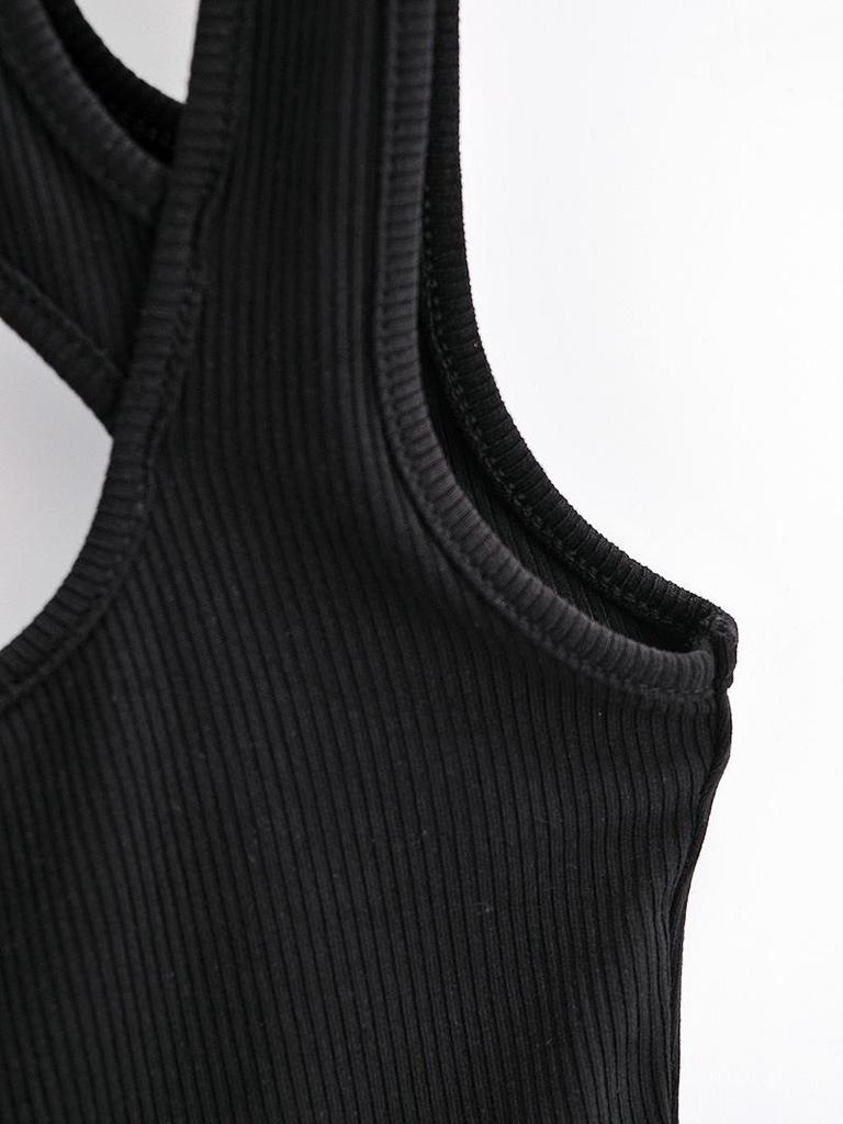 Лето, Новое поступление, женские однотонные сексуальные повседневные топы из 2 предметов, майки для женщин