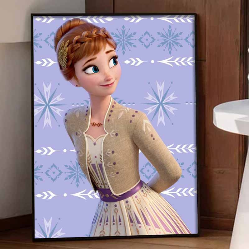Disney Diamond Painting Kit Unframed Anna's Iconic Look Classic Style Home Decor Craft, Perfect Gift Idea