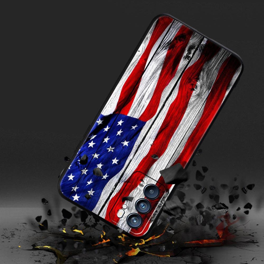 Phone Case Cover For Oppo A17 A31 A54 A57 A78 A79 Find X5 X6 Reno 7 8 10 11 12 13 F Pro 5G Soft TPU American United States Flag
