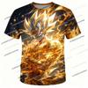 2025 Новая детская футболка Dragon Ball Z, мужская/женская футболка с 3D-принтом Goku, уличная футболка, спортивная быстросохнущая футболка