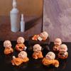 DIY Mini Buddha Figurine Cute Small Monk Sculpture Buddha Ornaments  Car Decoration