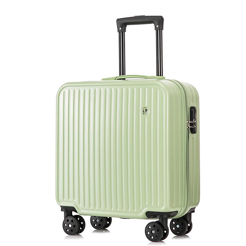 18-inch Lightweight Carry-on Trolley Suitcase with Zipper Lock for Men, Women, and Students