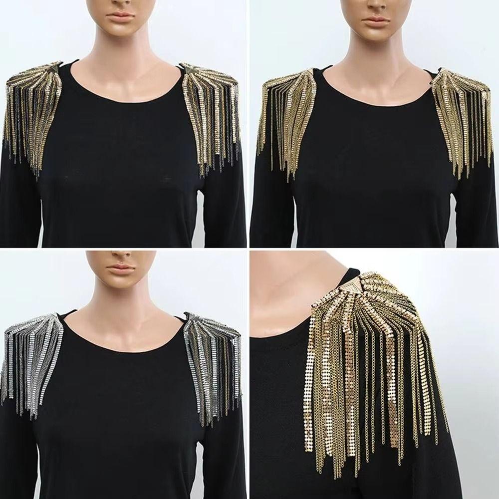 Брошь Брошь Погон Погоны Куртка Винтажная Брошь Изысканная Кисточка Цепочка Погон Мужские