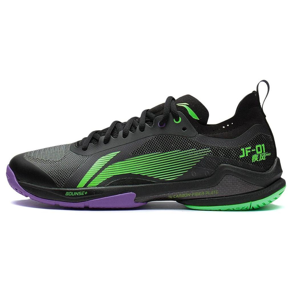 Li Ning Speed Pro Versatile Professional Stable Comfortable Shock Absorbing Durable Low Top Badminton Shoes Unisex Shoes Black Green AYAS012-5