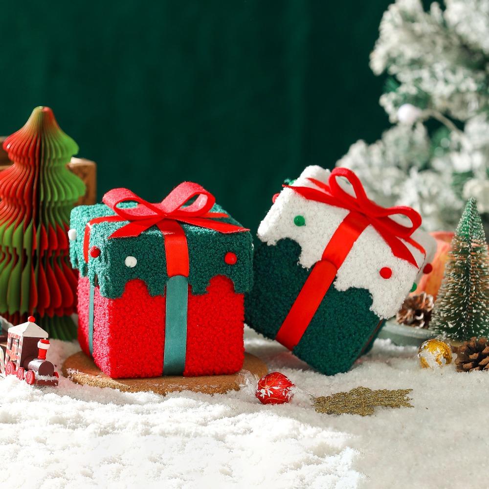 Xmas Christmas Gift Box Lint Christmas Eve Gift Box Mall Children's Candy Box  Party Supplies