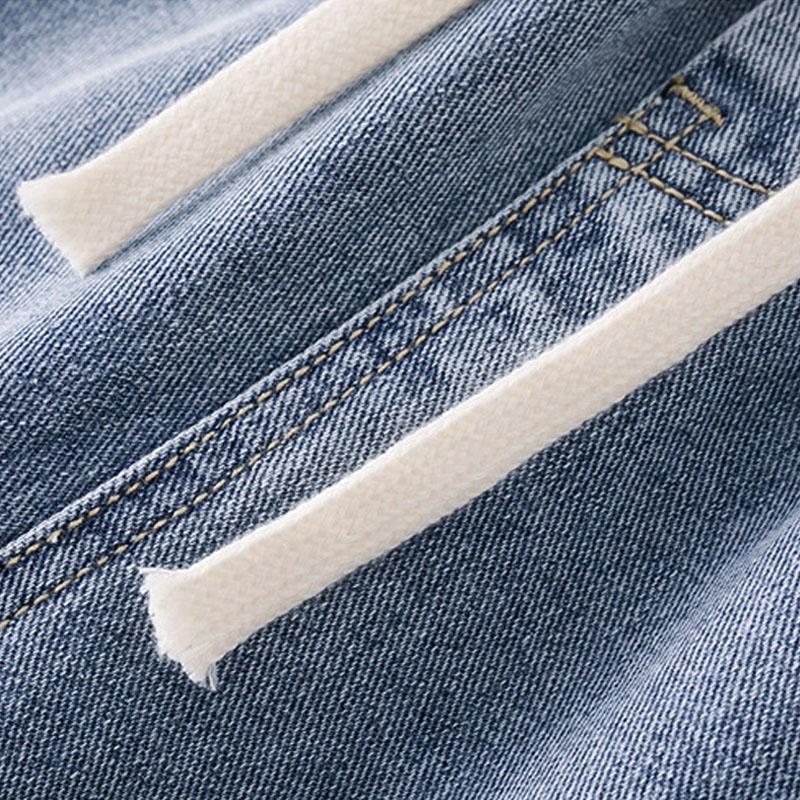 Мужские джинсы с широкими штанинами 2024 Y2K Мешковатые свободные джинсовые брюки Уличные брюки в стиле хип-хоп Винтажные джоггеры Спортивные брюки Джинсы на шнурке для мужчин Спортивные штаны