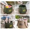 10L Camping Bucket Waterproof Water Storage Bucket Portable Water Bag Foldable Basin With Handle Camping Supplies