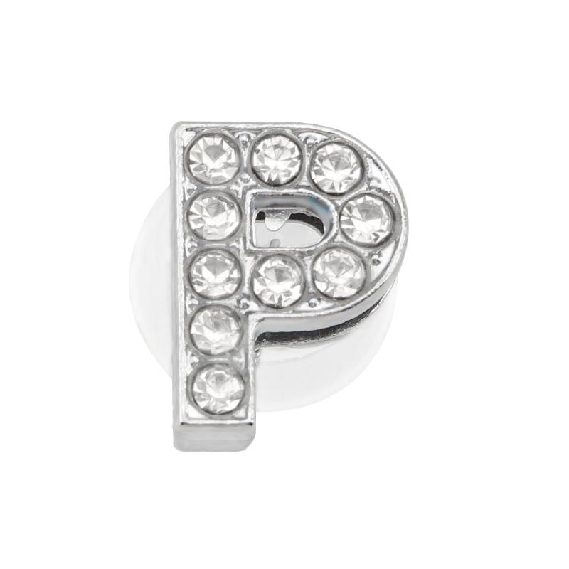 1 шт. Шармы для обуви Блестящие Стразы Буква Кристалл Алфавит Шарм для обуви Украшения Ювелирные изделия Слайдер Браслет Наручные повязки Аксессуар