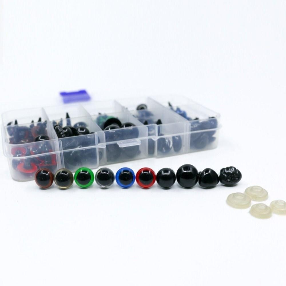 115pcs/box Colored Brown Diy Doll Eyes Kit Crafts Round Shape Doll Bear Toys  For Toys