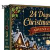 Decorative Figures for Window Christmas Witches Advent Calendar 2026, 24 Days Yule Countdown Box, 2D Blind Box Acrylic Witch Figurine Signs,