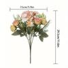4PCS Artificial Flower Rose Hydrangea Faux Rose Bouquet with Stems for Wedding Hand Bouquet Fake Plant Decoration Table Centerpiece Decor Party Home