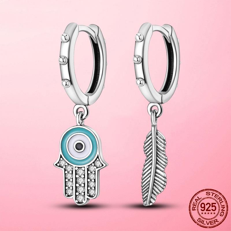 Горячие серебряные серьги-кольца 925 пробы, серебряные серьги-кольца с геометрией дельфина и следом для женщин, модные женские ювелирные изделия, подарок