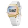ICE WATCH ICE Digit Sunset Retro Sunset 32mm Women's Watch with Silicone Rubber Strap, White, Majestic, 022718, Officially Imported