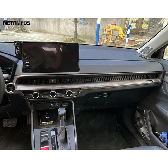 Для Honda CR-V CRV 2024 2025 Панель приборной панели центральной консоли из углеродного волокна Отделка вентиляционного отверстия кондиционера Автомобильные аксессуары