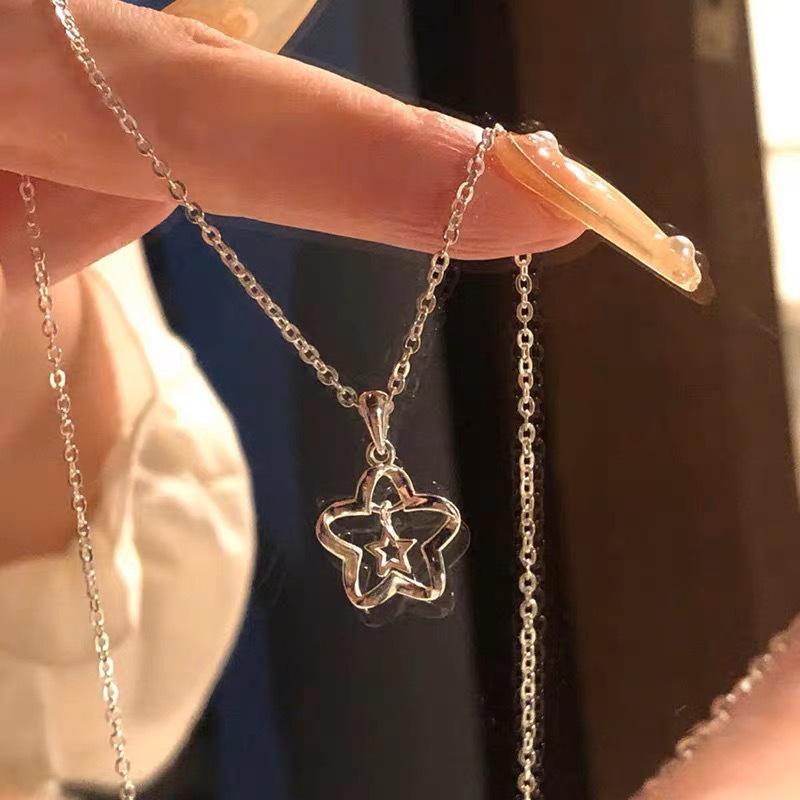 Star Necklace  Shiny  Pendants For Girl Chains Personality Jewelry