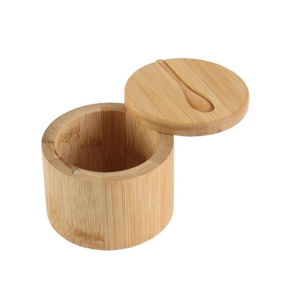Multi-purpose Bamboo Condiment Box Reusable Pepper Jar New Storage Pot