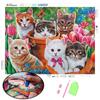 Full Square/Round Diamond Painting Cat Picture Rhinestone 5D DIY Diamond Animal Embroidery Mosaic Mural Art