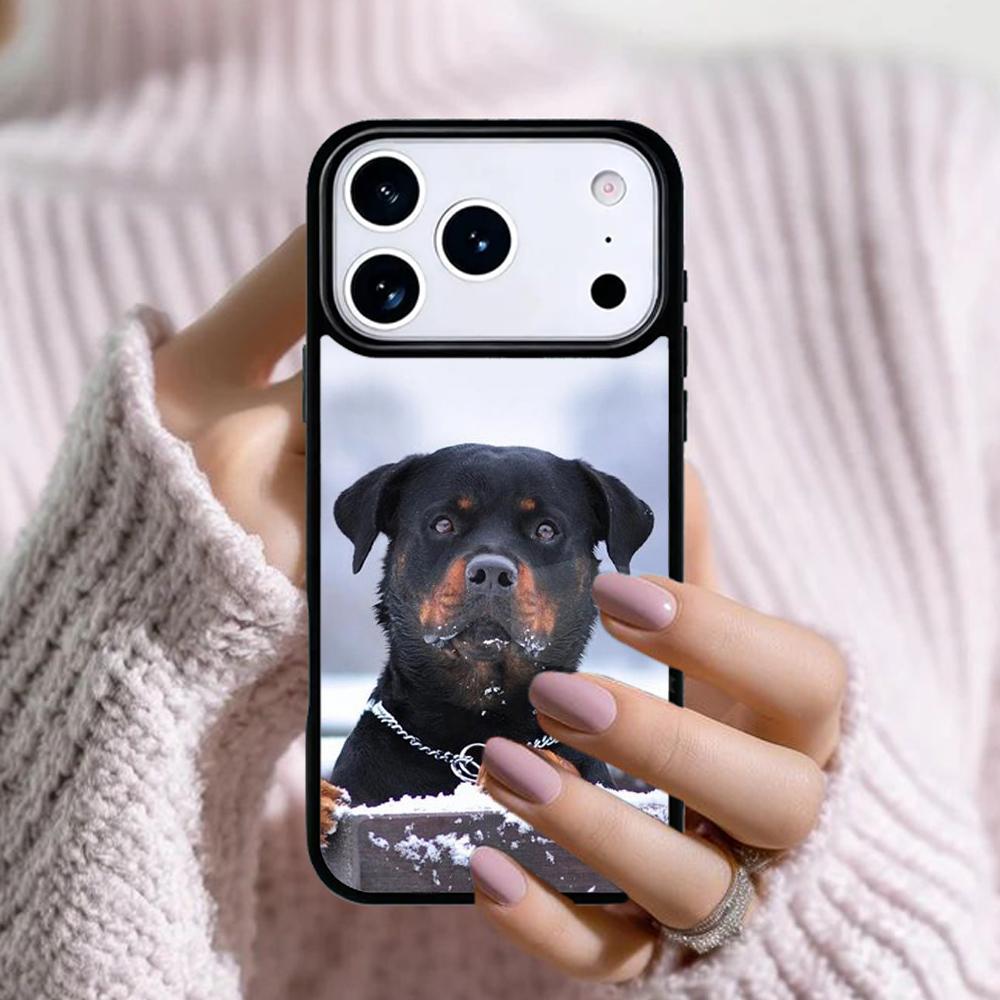 Чехол для телефона с собакой породы ротвейлер для Apple iPhone 17 Air 16E 15 14 Plus 13 12 11 Pro Max Mini Funda Cover