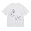 Women's Trend Comfortable Classic T-Shirt Minimalist Cat Illustration Cotton Tee
