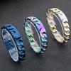 Stainless Steel Cuban Link Chain Bracelet for Men 7 Different Color Men's Bracelets Jewelry Accessories Gifts 15mm Width Wristband
