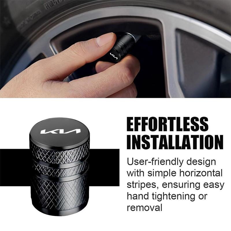 5Pcs Car Wheel Tire Valve Caps Metal Stem Protector Cover For Kia Rio Ceed Sportage Cerato Soul Sorento Picanto Optima Accessory aji265