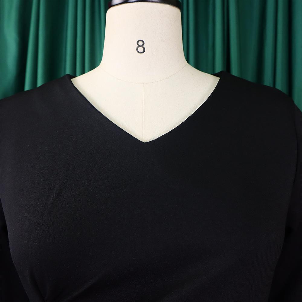 YYFS Женская мода повседневная весна осень однотонные принты длинные рукава V-образный вырез блузки и рубашки брюки костюмы