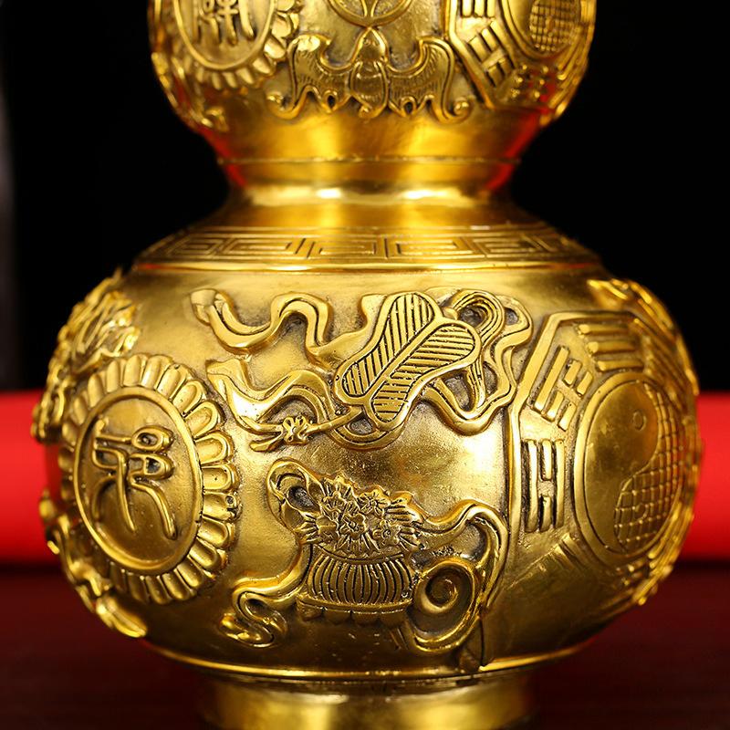 Китайский стиль, чистая медь, Восемь триграмм, тыква-горлянка, ornaments, Креативный для дома, гостиной, открытия магазина, для Будды, поделки, принадлежности, 1 шт.