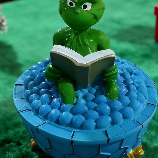 Рождественский Санта Клаус Лампа для пены для ванны 3D Санта Читает Книгу в Ванне Скульптура Милый