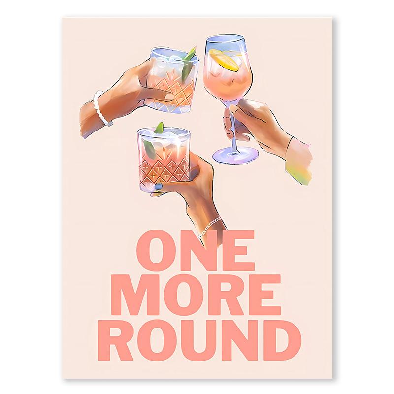 Retro Cocktail Disco Cherry Aesthetic Posters And Prints Pink Preppy Wall Art Canvas Painting Wall Pictures For Dorm Room Decor