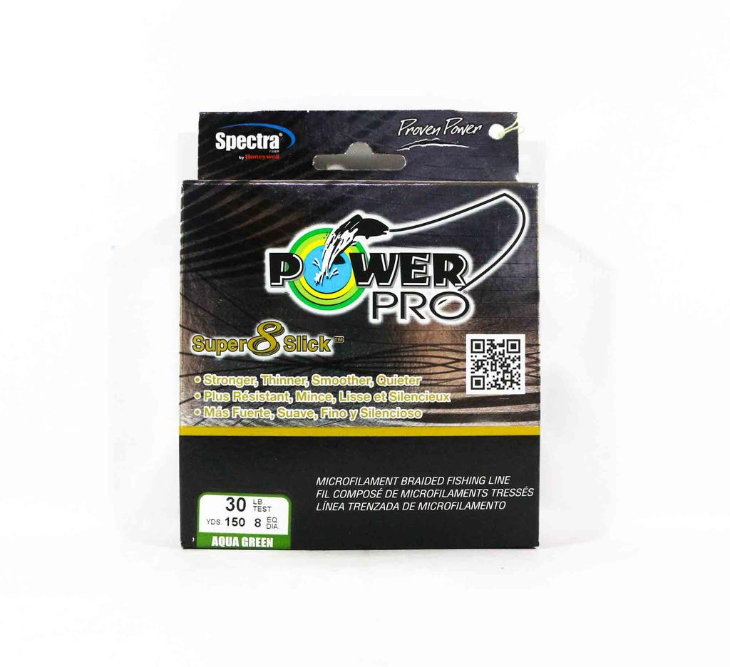 POWER PRO Super 8 Slick Spectra Line 30lb by 150yds Green (0640)