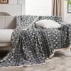 Изысканное диванное полотенце Многофункциональное покрывало Американский кантри Черно-белый геометрический жаккард Плотное Ретро Фабричная прямая поставка