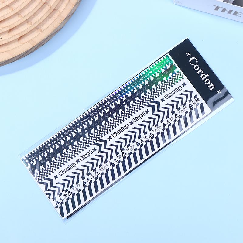 Лазерные Предупреждающие Наклейки Ins Наклейки Сделай Сам Украшение для Ежедневника Наклейка для Блокнота Дневника Скрапбукинга