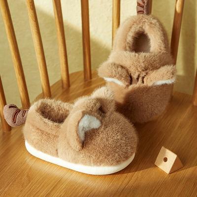 Зимние теплые домашние хлопковые туфли плюс бархатные тапочки с закрытой пяткой