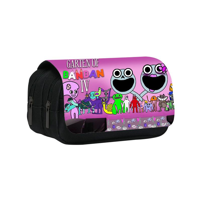 Garten Of Banban3 Double Layer Pencil Case With Nylon Material For Students And Kids